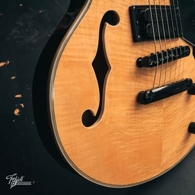 Grote Guitars 7-String Semi-Hollow HH Single-Cut Blonde Flame Maple 2014 image 10