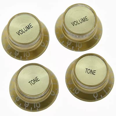 Les Paul, Epiphone, SG Gold Reflector Top Hat Knobs (Set of 4) image 1
