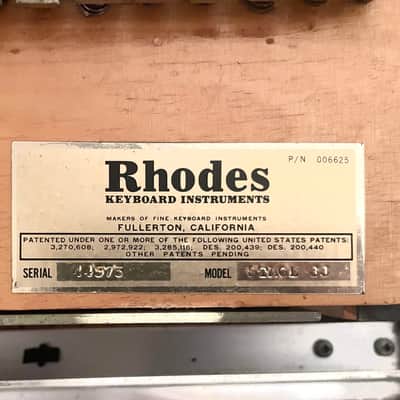 Fender Rhodes Mark I Stage Piano 88-Key Electric Piano 1972 - 1974 - Black Rounded Top imagen 9