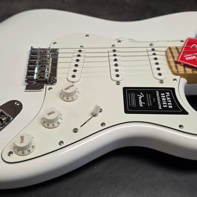 Fender Player Stratocaster BRAND NEW Polar White SSS Strat Maple Neck Pro Electric Guitar image 8