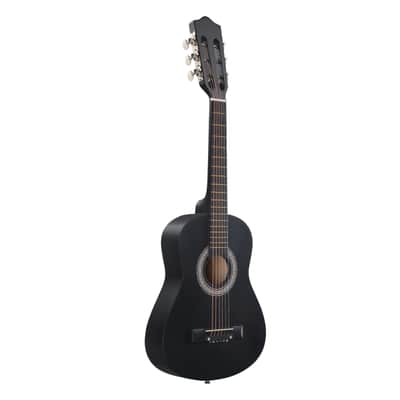 Cxxss Matte Black 30-inch Round Acoustic Guitar with Picks, Strings, Capo, Case, Tuner, and Strap image 9