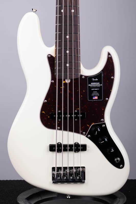 Fender American Professional II Jazz Bass V – Olympic White w/ Rosewood Fingerboard image 1