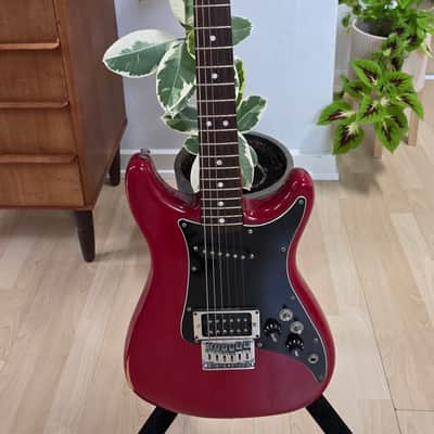 1981 Fender LEAD I Ash Body Light Relic Wine Red Transparent American Vintage 80s Custom Seymour Duncan JB Humbucker Single HS Hardtail USA '54 1954 Stratocaster headstock II Deluxe Case image 11