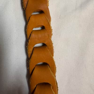 LM Glove LEATHER Weave Links MANDOLIN Strap Orange/Brown - FIRE SALE image 11