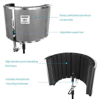 Lightweight Aluminum Microphone Isolation Shield Absorber image 5
