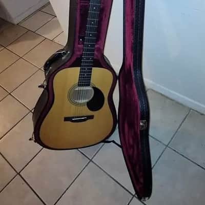 Jasmine S-35 Dreadnought Acoustic Guitar and Stageline Dreadnought hard case image 2