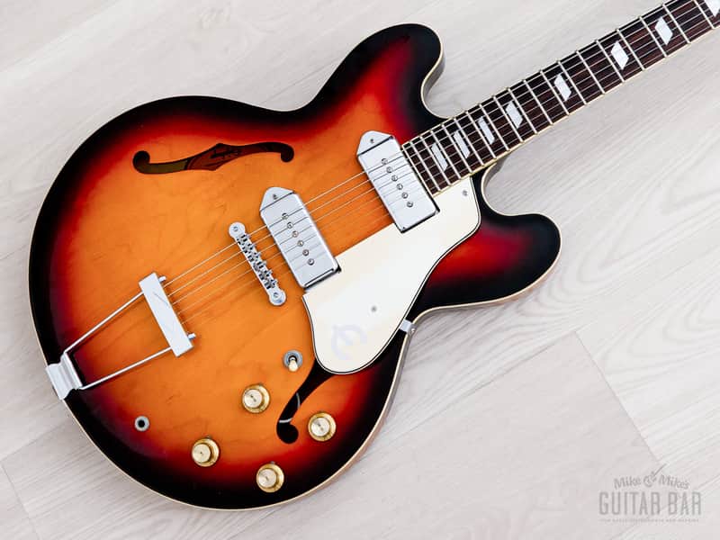 1997 Epiphone Casino Hollowbody Guitar Sunburst w/ Case, Peerless image 1