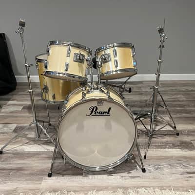 Pearl Vintage PowerMate Outfit - Fiberglass Shells Late 1970's - Satin Silver image 1