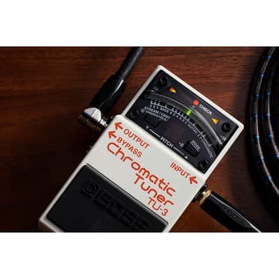 BOSS TU-3 Chromatic Tuner Pedal with Sharp 21-Segment LED Meter, Accu-Pitch Sign, Chromatic Mode, Guitar and Bass Modes image 6