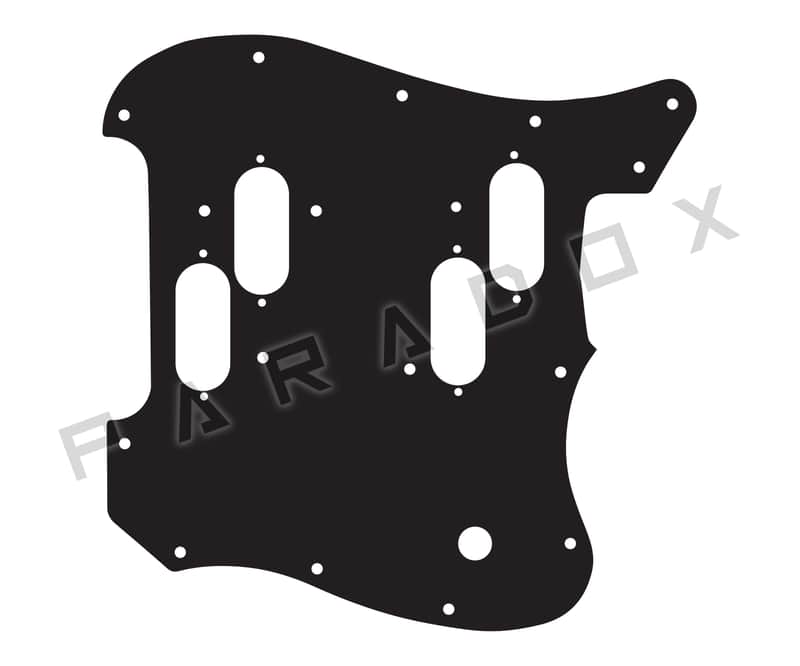 Custom Pickguard For 2019 Made in Mexico Fender Alternate Reality Series Electric XII - Black/White/Black .090" image 1