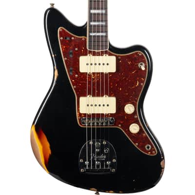 Fender Custom Shop 62 Jazzmaster Relic PHC - Black Over 3-Color Sunburst image 1