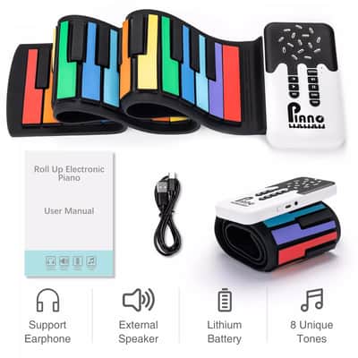 POGOLAB 49 Key Digital Electric Foldable Piano Roll Up Keyboard Rechargeable image 1
