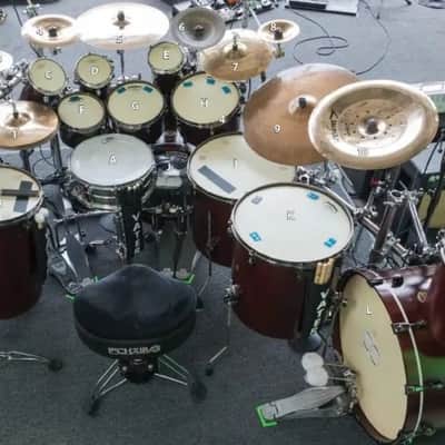 Tim "Herb" Alexander's PRIMUS 2014 Willie Wonka Tour, Tama Starclassic "Chocolate" 17-Piece Drum Set image 9