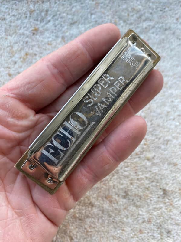 Vintage Echo Super Vamper Harmonica by M.Hohner & Yellow Box