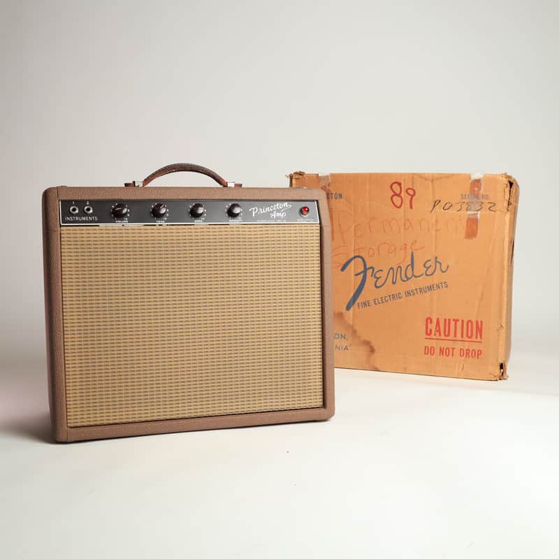 1962 Fender Princeton Brown Panel Vintage Pre-CBS Tube Amp image 1