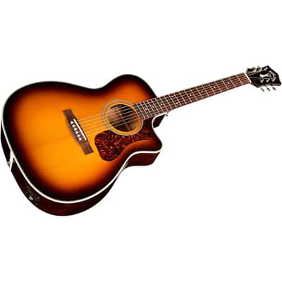 Guild OM-140CE Westerly Collection Orchestra Acoustic-Electric Guitar Antique Burst image 7