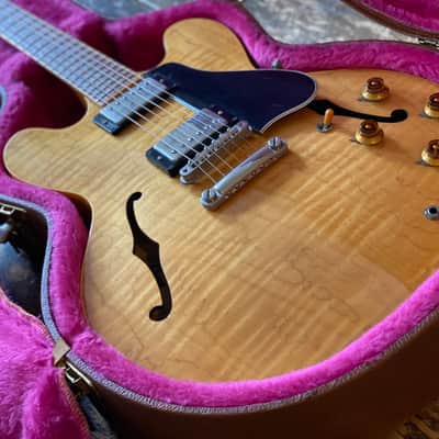 Gibson Vintage 1991 ES 335 Dot Natural Figured Electric Guitar Huge Flame w/ OHSC image 5
