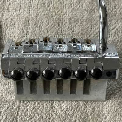 80’s Kahler 2520 Tremolo Bridge Vibrato Chrome Complete w Arm + Studs USA Patent Applied For image 3