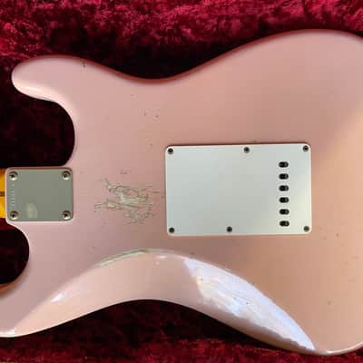 Fender Custom Shop HSS 57 Chicago Special Stratocaster Relic Left Handed 2021 Aged Shell Pink image 6