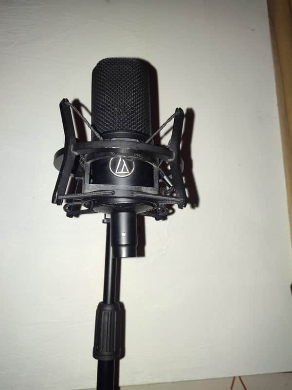 Audio-Technica AT4033 with AT8441 shockmount + stand image 1