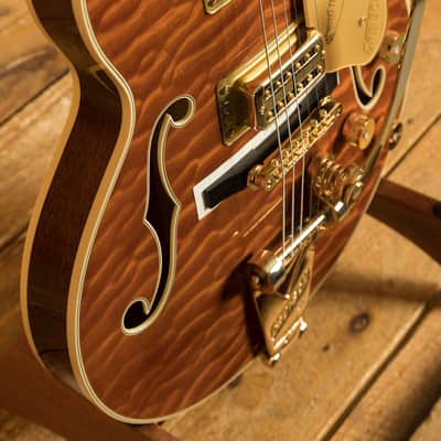 Gretsch Limited Edition Falcon Centre Block Jr. Quilted Maple Roundup Orange image 6