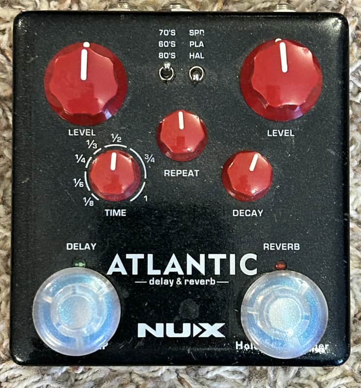 NuX NDR-5 Verdugo Series Atlantic Delay/Reverb 2018 - Black/Red image 1