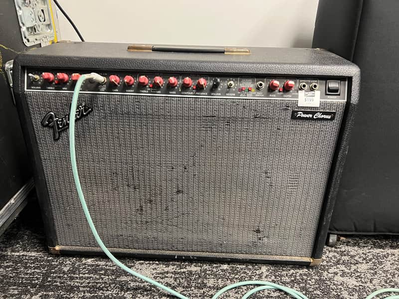 Fender Power Chorus 2-Channel 2 x 65-Watt 2x12" Stereo Solid State Guitar Combo 1989 - 1992 - Black image 1