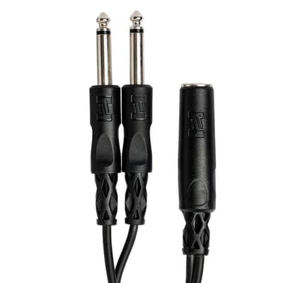 HOSA YPP-106 Y Cable, 1/4 In TSF To Dual 1/4 In TS image 3