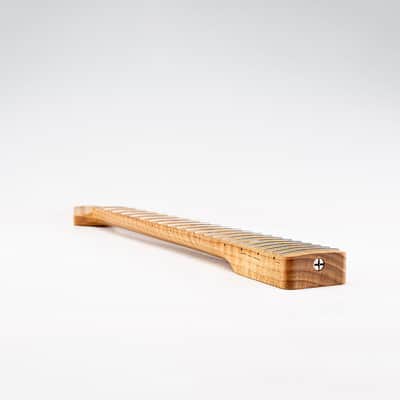 Allparts Select "Licensed by Fender®" AAA+ Roasted Flame Maple "VIN-MOD" Replacement Neck for Telecaster® - Unfinished - Soft V Shape image 7
