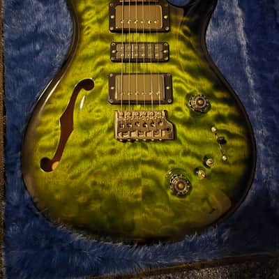 2022 PRS Special 22 Semi-Hollow - Wood Library- Torrified Neck - Jade Smokeburst- Brian's Guitars Exclusive image 4
