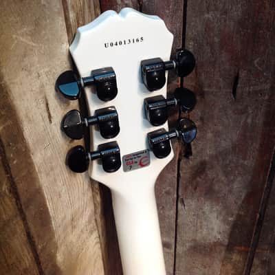 USED EPIPHONE LES PAUL BARITONE GUITAR WHITE image 5