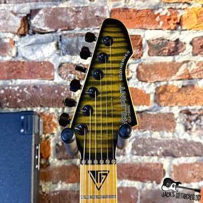 Valiant Guitars Soothsayer 'The Sage' HH w/ OHSC *NAMM Model* (2020s - Natural Flame Top Gloss) image 3