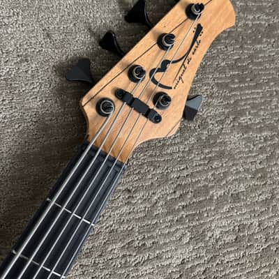 Miguel Di Carlo Orfeo Custom Faso Model 5-String Bass (2026) Spalted Maple w/strap and gig bag - VIDEO! image 6