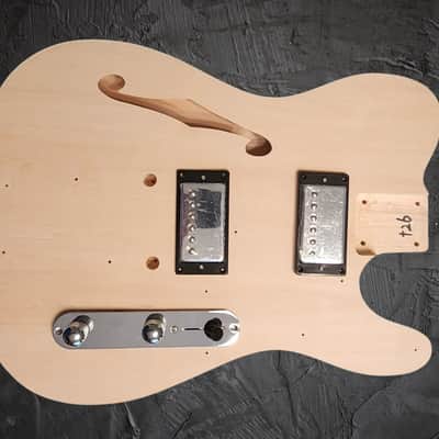 Slimline Tele Style Semi Hollow Body DIY Kit w/Rosewood FB by Budreau Guitars image 3