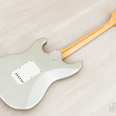 2004 Fender + MJT Stratocaster Partscaster Limited Edition CME Neck & Inca Silver Relic Body w/ Custom '69 Pickups, Case image 13
