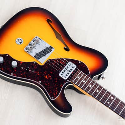 2011 Fender Custom Shop Masterbuilt Yuriy Shishkov 1963 Telecaster Thinline B-Bender Sunburst w/ Case, COA, Tags image 9
