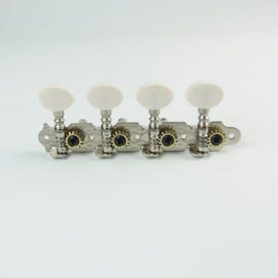 4-on-Plate Classic Style Mandolin Tuning Keys Tuners Head Pegs ,Nickel (1Lx1R) image 7
