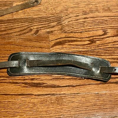 Vintage Fender Black Leather Guitar Strap Circa 1950's 1960's Strat-Tele Pre CBS image 11