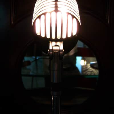 Vintage 1940's Shure 55 Cardioid Dynamic Microphone mod LED light lamp # 1 556S 556 55 55SW image 17