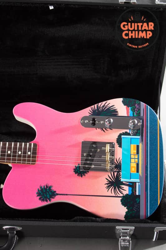 Fender MIJ Art Canvas Esquire 2022 - Hiroshi Nagai No. 2 (Pink Sunset)
