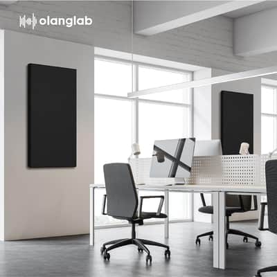 Sound Absorbing Acoustic Wall Panels 2 Pack, 2'' 24''X48'' Fiberglass Sound Dampening Panels, Large Fabric Wrapped Sound Proof Panels For Walls (Black) image 3