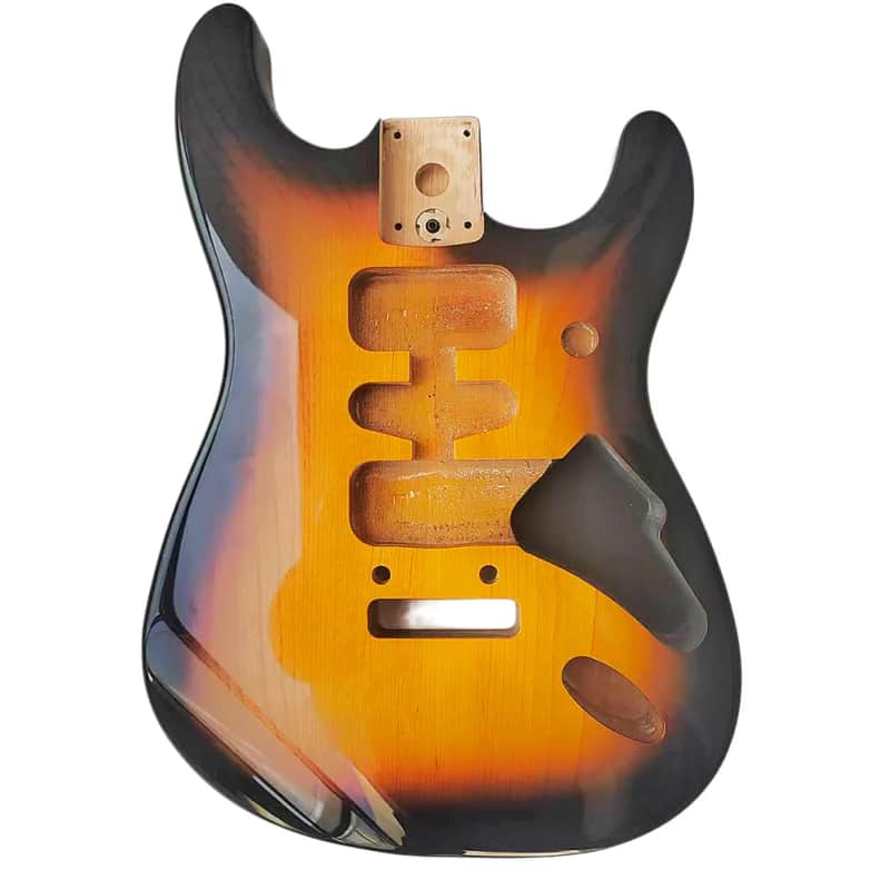 Sunburst 2 Piece Alder Wood Strat Style Guitar Body image 1