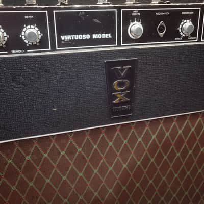 Vox Virtuoso 2-Channel 20-Watt 2x10" Guitar Combo 1967 - 1969 - Black image 1