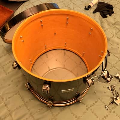 Ayotte Custom Piano black gloss wood hoop maple drum kit 22/12/14/16 image 23