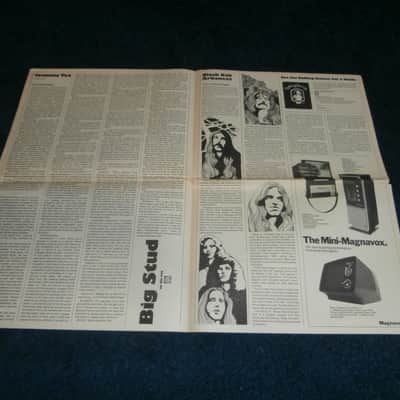 Vintage 1973 Ampeg Plug Newspaper w/ Original Mick Jagger Rolling Stones Poster! image 7
