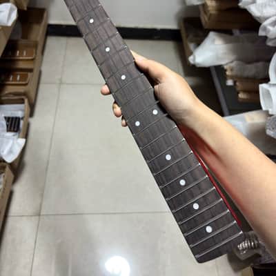 AAAA Flame Maple Rosewood electric guitar neck 22 fret Gloss Red Parts image 8