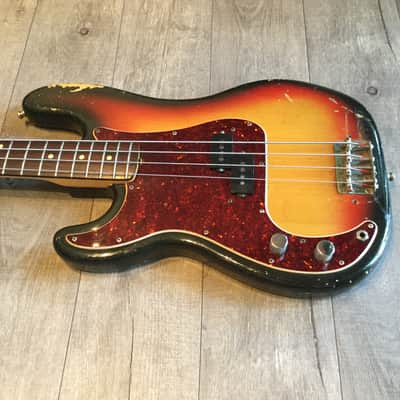 Fender Precision Bass  1969 3 Tone Sunburst LEFTY! image 2