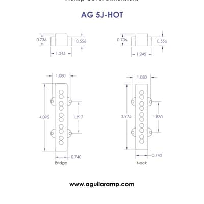 Aguilar AG 5J-HOT 5-String Overwound Jazz Bass Pickups image 3