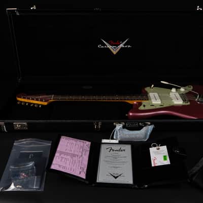 Fender 1962 Jazzmaster Custom Shop Journeyman Relic - Burgundy Mist Metallic Matching Head image 13
