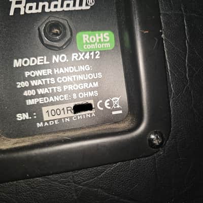 Randall RX412 200-Watt 4x12" Guitar Speaker Cabinet image 3